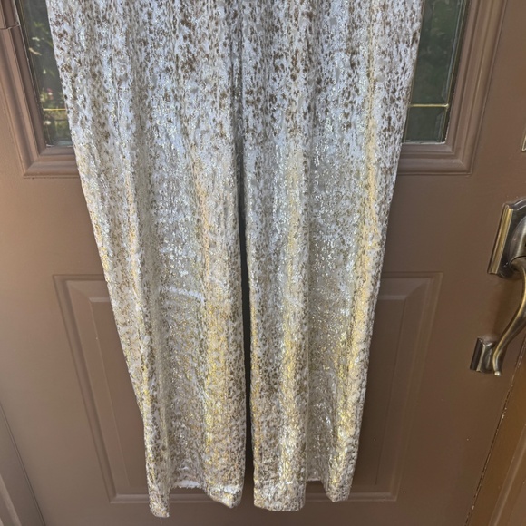 NEW with Tags $325 Ellie Tahari Pant Gold and Off White SZ M - Picture 2 of 8